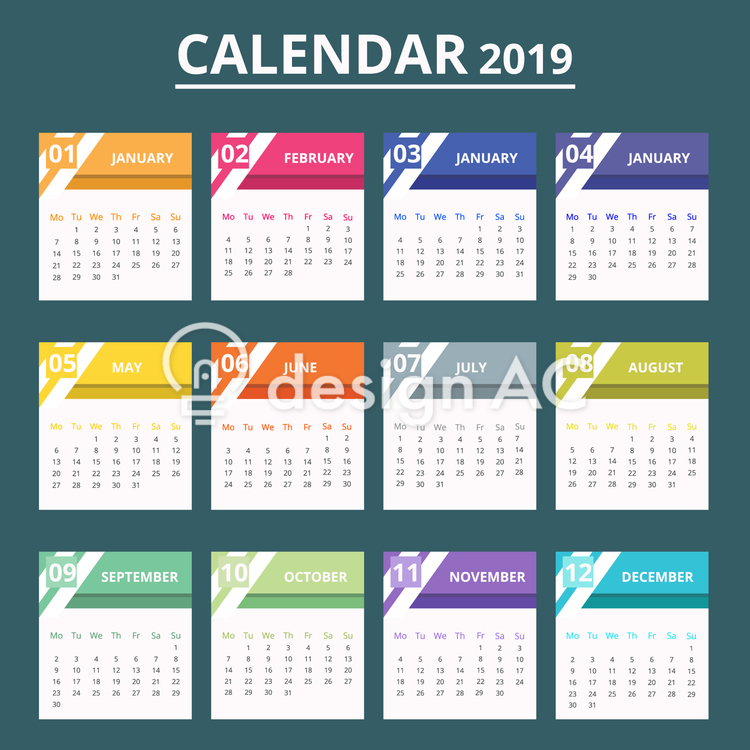 Simple calendar 1060 - Free Download - templateAC