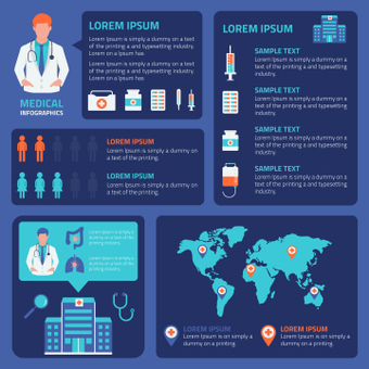 Medical infographic, hospital, catalog, presentation, ZIP
