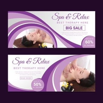Spa banner, template, business, flyer, ZIP