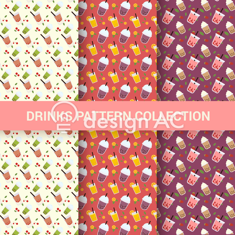Drink pattern set 899 - Free Download - templateAC