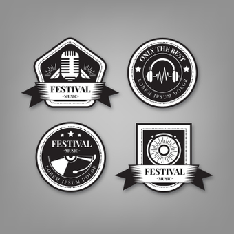 Festival logo, music, festival, retro, ZIP