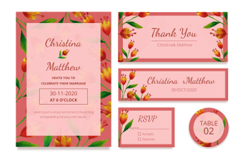 Card set, pink, template, card, ZIP
