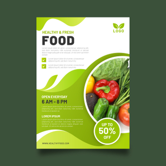 Vegetables poster, health, poster, green, ZIP