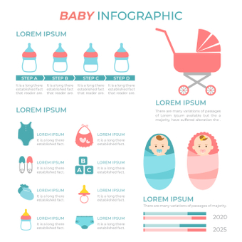 Baby infographics, cute, catalog, presentation, ZIP