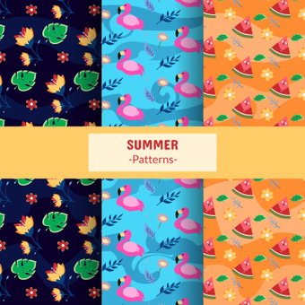 Summer pattern, orange, tropical, watermelon, ZIP