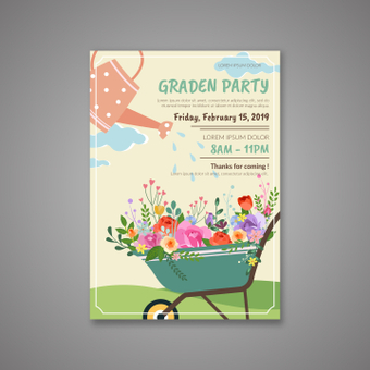 Poster garden party, ZIP Poster garden party, posters, flyer, guide, ZIP