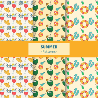 Summer pattern, southern country, tropical, summer vacation, ZIP