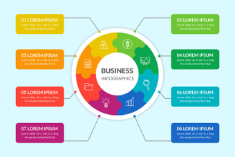 Business infographic, catalog, presentation, template, ZIP