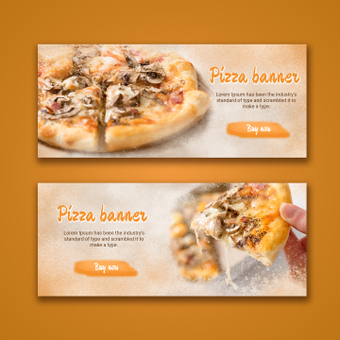 Pizza banner, template, business, shopping, ZIP