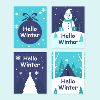 Winter card, winter, christmas, crystal of snow, ZIP