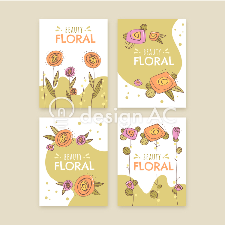 Floral card 1695 - Free Download - templateAC