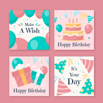 birthday card, cute, pink, card, ZIP