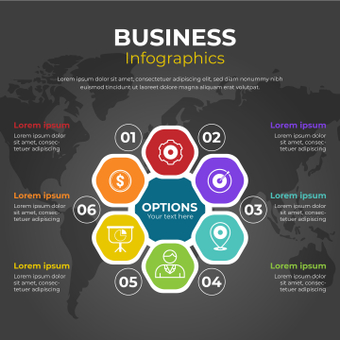 Business infographic, catalog, presentation, template, ZIP