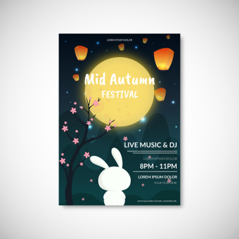 Poster Mid Autumn Festival, ZIP Poster Mid Autumn Festival, posters, flyer, guide, ZIP