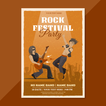 Rock festival poster, music, advertisement, flyer, ZIP
