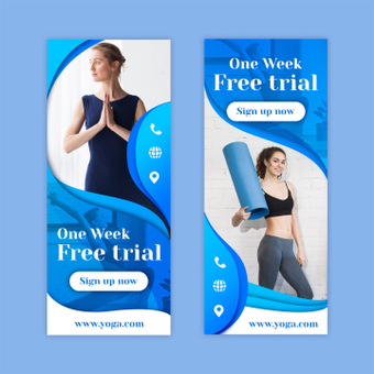 1 week free banner, free for one week, blue, female, ZIP