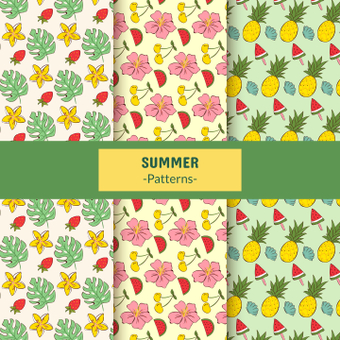Summer pattern, cherry, pop, tropical, ZIP