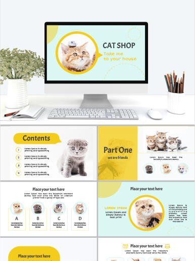 Cat Shop Powerpoint, ZIP Cat Shop Powerpoint, ZIP